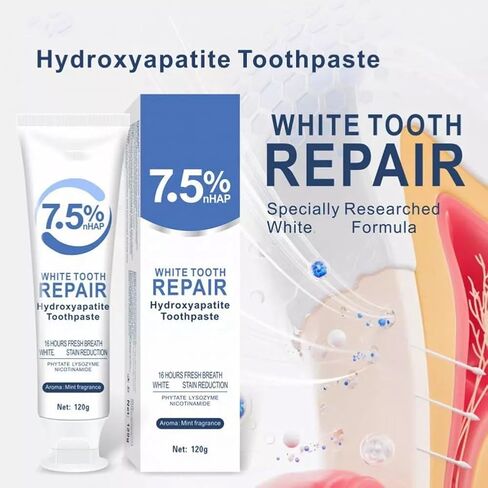Hydroxyapatite Toothpaste for Enamel Protection & Tooth Strength, Mint Flavor, Fresh Breath, Daily Use in Saudi Arabia