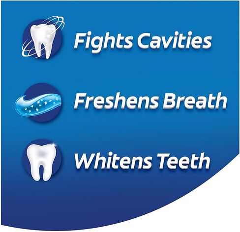 Max Toothpaste with Mini Breath Strips, Cool Mint 3 Large Tubes of 7.3 oz (Total 21.9 oz) Whitening, Fluoride Cavity Protection, Long-Lasting Fresh Breath Bonus Toothpaste Squeezer in Saudi Arabia