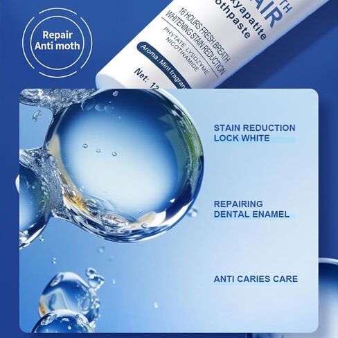 Hydroxyapatite Toothpaste for Enamel Protection and Tooth Strengthening,Hidroxiapatita Toothpaste,Gentle Mint,Fresh Breath,Daily Use for Oral Health,4.23 OZ in Saudi Arabia
