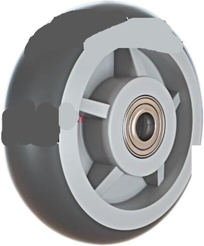 1 Piece 6 inch Heavy Duty casters Rubber Plated//TPR Width 50mm Silent Wheel Universal Trolley Industrial Trailer Single(TPR) in Saudi Arabia