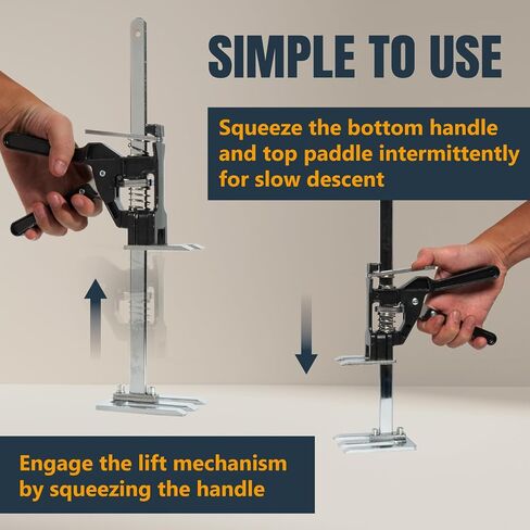 Powertec 71912 لتوفير العمالة Arm Jack 2 Pack - 220 رطلاً رافعة الأثاث الشاق ، 10 بوصة قابلة للتعديل ، للخزانات والأبواب والأجهزة والتركيب وتحسين المنزل in Saudi Arabia