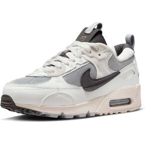 Nike W Air Max 90، حذاء جري للنساء، أبيض/جسيمات رمادي فولت-أسود، 3 UK (36 EU)، أبيض الجسيمات رمادي فولت أسود، 35. 5 EU, أبيض الجسيمات الرمادية فولت الأسود, 35.5 EU in Kuwait