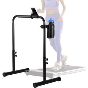 Leinuosen Large Handle Bar for Walking Pad Only with Phone Holder and Cup Holder Adjustable Handrail Height Comfortable Grip Stainless Steel Frame Overbold Stable (Small) in Kuwait