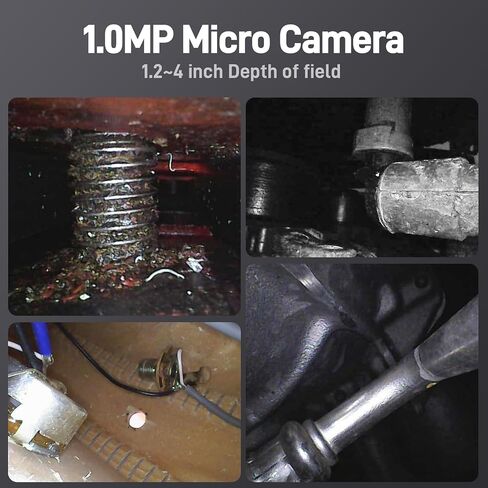 Endoscope Camera with Light for iPhone, Teslong USB-C Borescope Inspection Camera with 8 LED Lights, 10FT Flexible Waterproof Snake Camera Scope, Fiber Optic Cam for iOS Android Phone-No WiFi Required in Kuwait