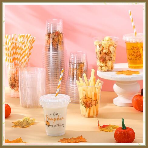 Pickmesh 50 Pcs Magical Wizard Cups 12 oz Disposable Plastic Cups with Straws Lids and Leakproof Paper Clear Vintage Wizard Birthday Party Table Decorations Supplies Favor (Gold and Black) in Saudi Arabia