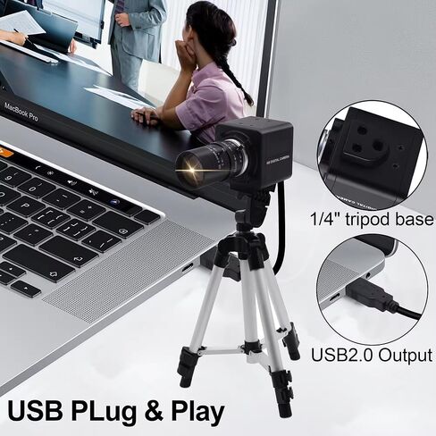 QILOVE USB Camera 2.8-12mm Varifocal Lens 8Megapixel Webcam with IMX179 (1/3.2'') 8mp Webcam for Android Linux Windows Industrial Video in Kuwait
