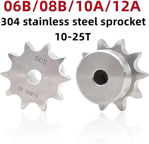 1pcs 304 مسننة سلسلة الفولاذ المقاوم للصدأ 06b/08b/10a/12a 10-25 أسنان الدافع الصناعي سلسلة ترس سلسلة سلسلة سلسلة (10 أ ، 15 أسنان) in Saudi Arabia