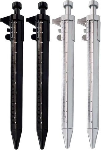 (4 pcs) novelty writing pen with vernier calipers, vernier caliper measuring tool Pen for student writing drawing measurement retractable, student office mapping ballpoint pen in Saudi Arabia