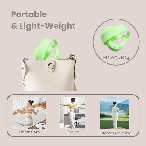 Figure 8 Resistance Band with Handles - 25lb Silicone Exercise Bands for Physical Therapy, Home Gym, Arm Back Shoulder Chest Workout - Portable Fitness Stretch Equipment for Women & Men in Saudi Arabia