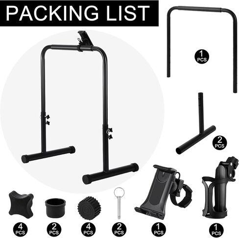 Leinuosen Large Handle Bar for Walking Pad Only with Phone Holder and Cup Holder Adjustable Handrail Height Comfortable Grip Stainless Steel Frame Overbold Stable (Small) in Saudi Arabia