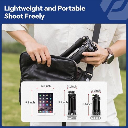 Fotopro Mini Tripod Portable Desktop Aluminum Small Camera Tripod with 360 Ball Head 20 Inch Compact Tabletop Tripod for DSLR Camera Video Camcorder Travel with Carrying Bag Load up to 11lbs/5kg in Saudi Arabia