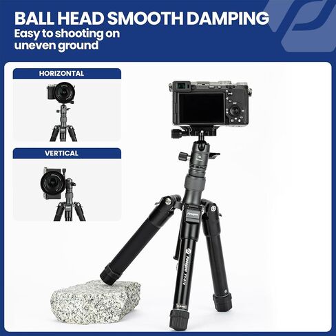 Fotopro Mini Tripod Portable Desktop Aluminum Small Camera Tripod with 360 Ball Head 20 Inch Compact Tabletop Tripod for DSLR Camera Video Camcorder Travel with Carrying Bag Load up to 11lbs/5kg in Saudi Arabia