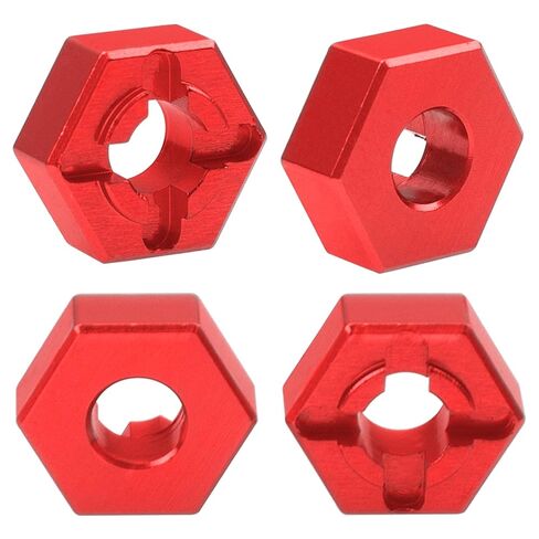 ShareGoo Aluminum 12mm Wheel Hex Nuts & M4 Lock Nuts Compatible with MJX Hyper Go 14301 14302 14210 16207 16209 16210 1/14 1/16 RC Car (Red) in Saudi Arabia
