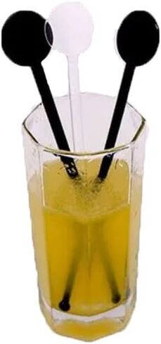 Brccee AC 100PCS 7 Inches Cocktail Swizzle Sticks, Disposible Plastic Drink Stirrers Plastic Coffee Whiskey Beverage Stirrers (Transparent) in Kuwait