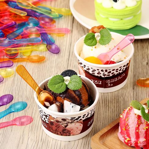 2000 Pack Colored Taster Spoons 3" Plastic Mini Spoons for Ice Cream Small Sampling, Cake, Sauces and Appetizers in Saudi Arabia