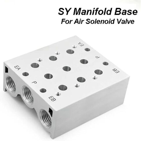 SY3120 SY5120 SY7120 Solenoid Valves Air Exhaust Manifold Base SS5Y5 Series Pneumatic Base Valve Station With Gaskets And Screws(20F,SY3120) in Saudi Arabia