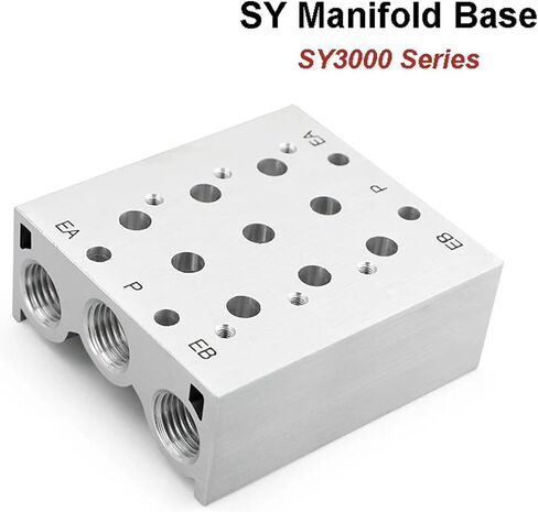 SY3120 SY5120 SY7120 Solenoid Valves Air Exhaust Manifold Base SS5Y5 Series Pneumatic Base Valve Station With Gaskets And Screws(20F,SY3120) in Saudi Arabia