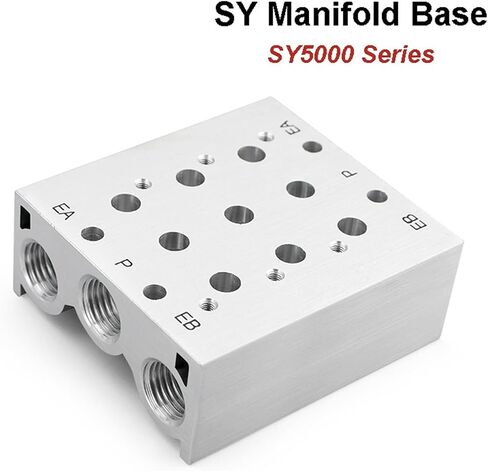 SY3120 SY5120 SY7120 Solenoid Valves Air Exhaust Manifold Base SS5Y5 Series Pneumatic Base Valve Station With Gaskets And Screws(20F,SY3120) in Saudi Arabia