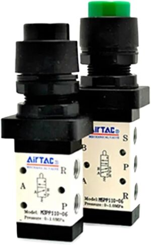 Series Valve M3 Series (3/2 Way) M3PL M3PP M3PF M3PM M3HS عنصر تحكم مفرد (M3PM210-06 ، لون زر أحمر) in Saudi Arabia