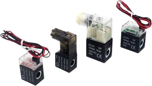 Valve solenoid coil 4V210-08 3V210-08 4V220-06/08 4V230C 2V025-06/08 3V1-06 type 24VDC 12V DC 220V AC 110V AC 220V(Brown) in Saudi Arabia