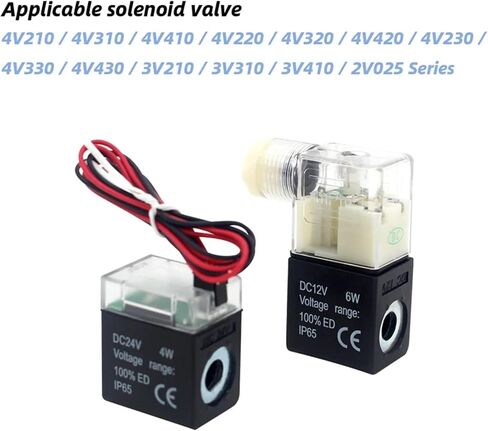 Valve solenoid coil 4V210-08 3V210-08 4V220-06/08 4V230C 2V025-06/08 3V1-06 type 24VDC 12V DC 220V AC 110V AC 220V(Brown) in Saudi Arabia