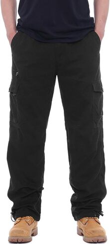 LONGBIDA Men's Cargo Pants Hiking Joggers Sweatpants Tactical Pants for Men with 6 Pockets in Saudi Arabia