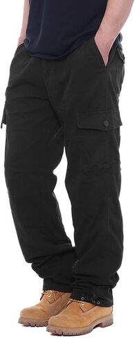 LONGBIDA Men's Cargo Pants Hiking Joggers Sweatpants Tactical Pants for Men with 6 Pockets in Saudi Arabia