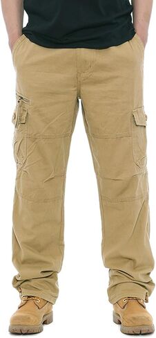 LONGBIDA Men's Cargo Pants Hiking Joggers Sweatpants Tactical Pants for Men with 6 Pockets in Saudi Arabia