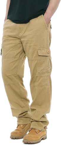 LONGBIDA Men's Cargo Pants Hiking Joggers Sweatpants Tactical Pants for Men with 6 Pockets in Saudi Arabia