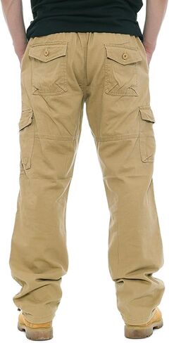 LONGBIDA Men's Cargo Pants Hiking Joggers Sweatpants Tactical Pants for Men with 6 Pockets in Saudi Arabia