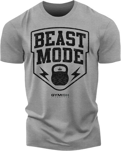 Beast Mode Workout Gym Shirt for Men, Motivational Gym Weightlifting T-Shirt in Kuwait