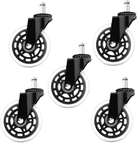 5 Pieces/lot 2/2.5/3 inch Transparent Wheel Brake/Universal 10mm/11mm PU Office Furniture Chair casters(NO.9) in Saudi Arabia