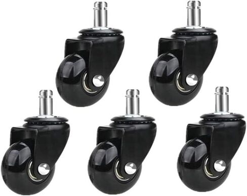 5 Pieces/lot 2/2.5/3 inch Transparent Wheel Brake/Universal 10mm/11mm PU Office Furniture Chair casters(NO.9) in Saudi Arabia