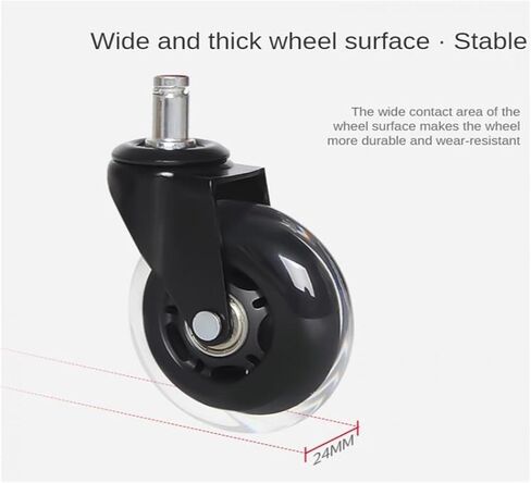 5 Pieces/lot 2/2.5/3 inch Transparent Wheel Brake/Universal 10mm/11mm PU Office Furniture Chair casters(NO.9) in Saudi Arabia