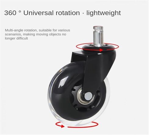 5 Pieces/lot 2/2.5/3 inch Transparent Wheel Brake/Universal 10mm/11mm PU Office Furniture Chair casters(NO.9) in Saudi Arabia