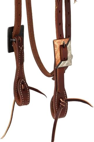 Weaver Leather Working Tack Copper Silver Engraved Straight Browband Headstall in Saudi Arabia