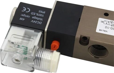 4V320-10 DC 12V 24V AC110V 220V 3/8" BSPT 2 Position 5 Ways Pneumatic Solenoid Valve with 6mm 8mm 10mm 12mm fittings(PC 8mm fittings,4V320-10 DC12V) in Saudi Arabia