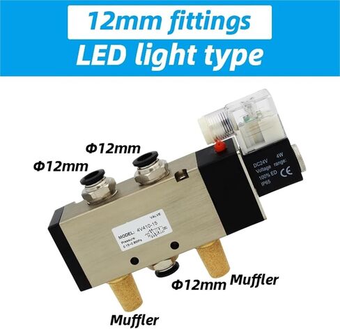 5 المنفذ 2 الموضع الصمام الملف اللولبي 4V410-15 مع تركيبات DC24V DC12V AC110V AC220V AC380V (Grass Green ، 4V410-15 AC110V) in Saudi Arabia