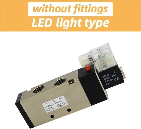 5 المنفذ 2 الموضع الصمام الملف اللولبي 4V410-15 مع تركيبات DC24V DC12V AC110V AC220V AC380V (Grass Green ، 4V410-15 AC110V) in Saudi Arabia