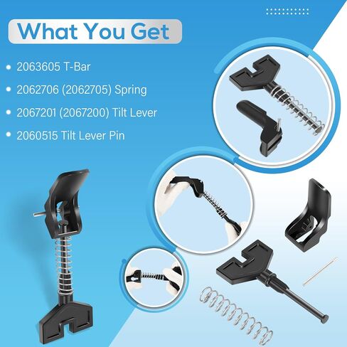 Bonbo 2063605 T-Bar 2067201 Tilt Lever 2060515 PIN 2062706 Spring Kit Fits for Minn Kota ، لمحركات التصيد من عام 1998 إلى الحاضر (غير مناسب لـ Traxxis) in Saudi Arabia
