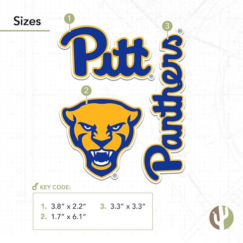 Desert Cactus University of Pittsburgh Sticker Panthers Pitt Vinyl Scal in Kuwait