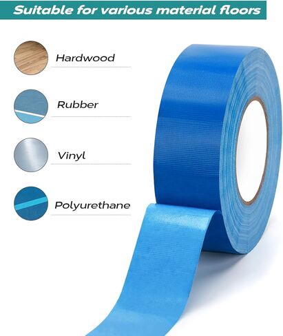 Pro Pickleball Court Tape 2" x230ft- Temporary Court Lines Tape, No Residue Removable Sports Tape for Indoor/Outdoor, Quick Setup with Blue Tape in Saudi Arabia