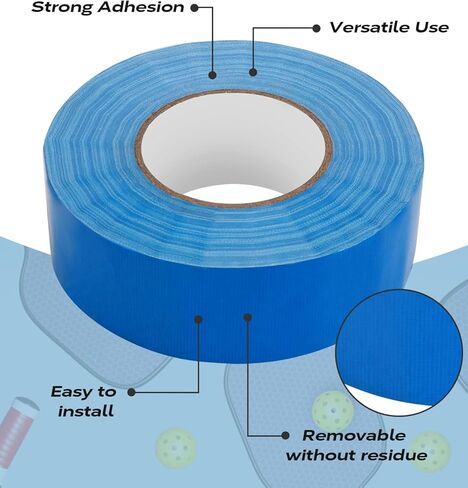 Pro Pickleball Court Tape 2" x230ft- Temporary Court Lines Tape, No Residue Removable Sports Tape for Indoor/Outdoor, Quick Setup with Blue Tape in Saudi Arabia