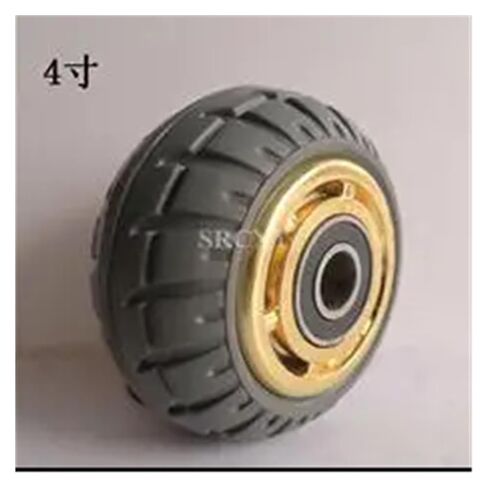 4 inch casters Heavy Duty Silent Wheel Edge Beacon fire Rubber Single Flat Drive Push 1 Piece in Saudi Arabia