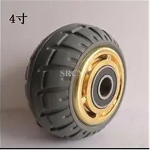 4 inch casters Heavy Duty Silent Wheel Edge Beacon fire Rubber Single Flat Drive Push 1 Piece in Saudi Arabia
