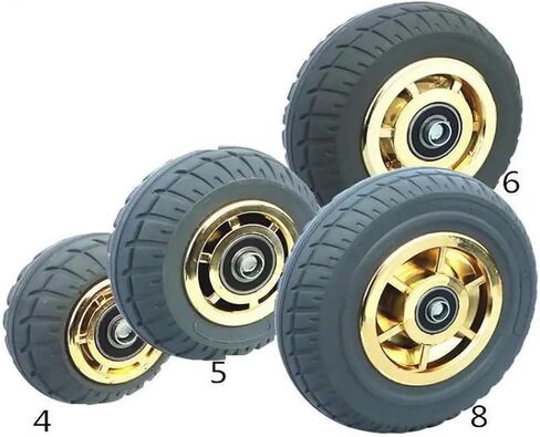 4 inch casters Heavy Duty Silent Wheel Edge Beacon fire Rubber Single Flat Drive Push 1 Piece in Saudi Arabia