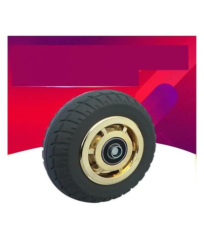 4 inch casters Heavy Duty Silent Wheel Edge Beacon fire Rubber Single Flat Drive Push 1 Piece in Saudi Arabia
