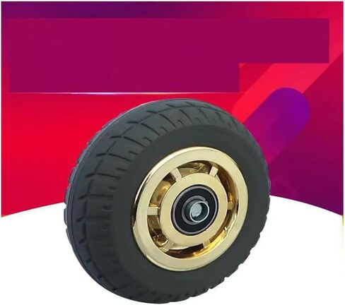 4 inch casters Heavy Duty Silent Wheel Edge Beacon fire Rubber Single Flat Drive Push 1 Piece in Saudi Arabia