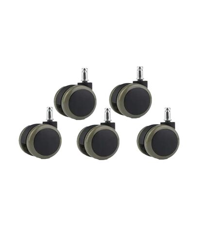 (5 Pack) 2.5-inch Swivel Chair M10/M11 Wheel Universal boss Office casters Computer Accessories Mute(Screw-Black) in Saudi Arabia
