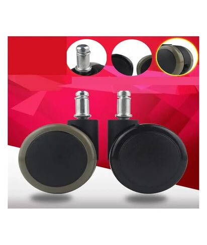 (5 Pack) 2.5-inch Swivel Chair M10/M11 Wheel Universal boss Office casters Computer Accessories Mute(Screw-Black) in Saudi Arabia